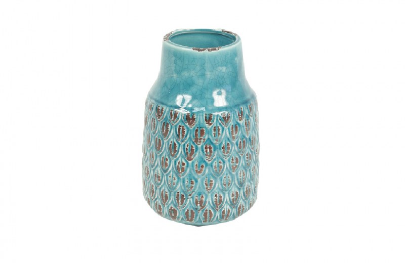 Ceramic blue vase